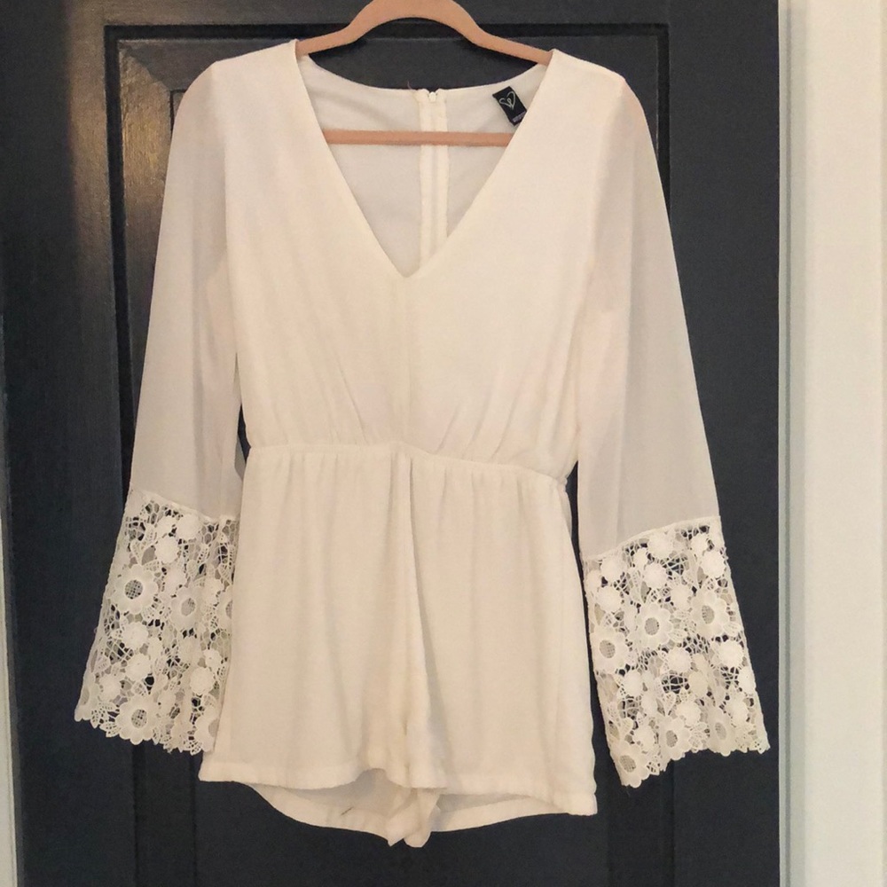 White Boho Romper